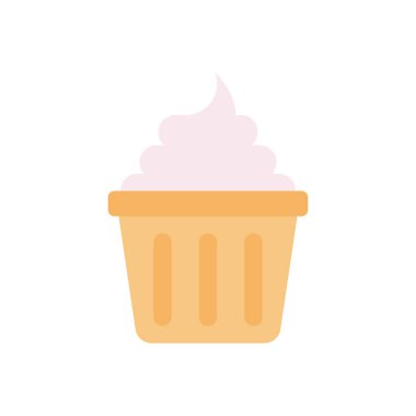 Kek vektörü düz renk simgesi