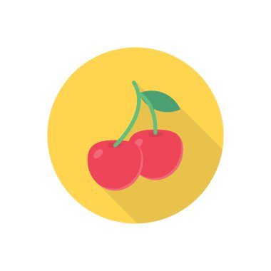 kiraz çemberi gölge düz simgesi