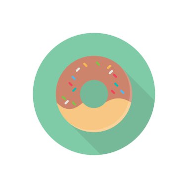 Şekerler daire şeklinde düz gölge simgesi