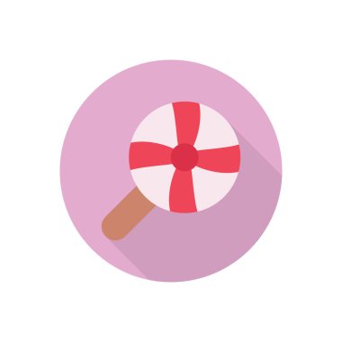 Lolipop dairesi gölge düz simgesi