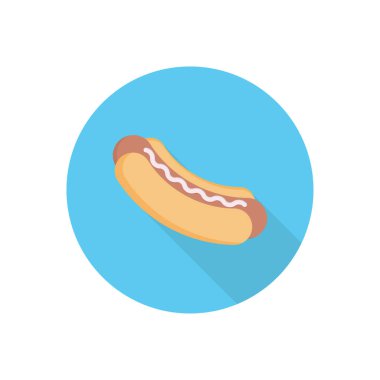 Fast food çemberi düz gölge simgesi