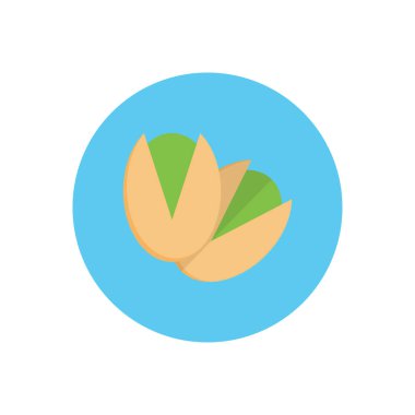 kuru meyve vektör dairesi düz simgesi