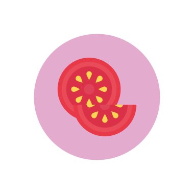 yemek vektörü dairesi düz simgesi