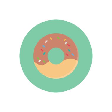 tatlı vektör dairesi düz simgesi