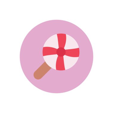 Lolipop vektör dairesi düz simgesi