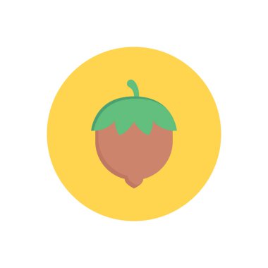 kuru meyve vektör dairesi düz simgesi