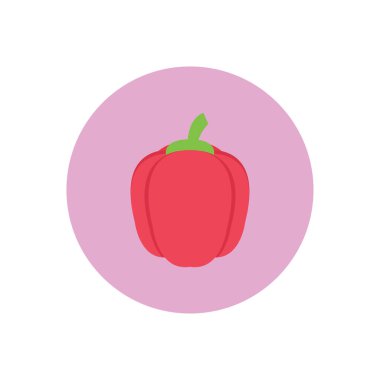 biber vektör dairesi düz simgesi