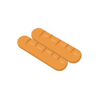 ekmek vektörü düz renk simgesi