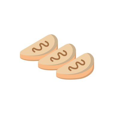 ekmek vektörü düz renk simgesi