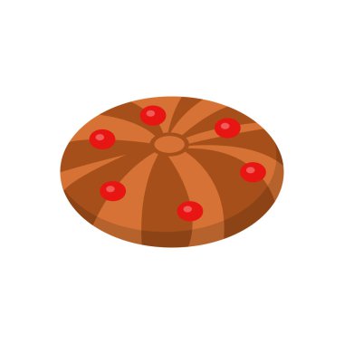 bisküvi vektörü düz renk simgesi