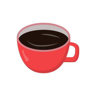 fincan vektörü düz renk simgesi