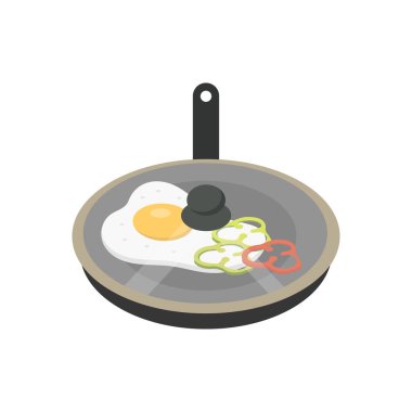 Kahvaltı vektörü düz renk simgesi
