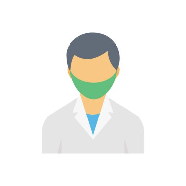 avatar vektör düz renk simgesi