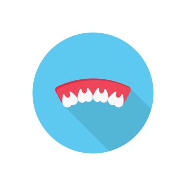 sözlü daire gölge düz simgesi