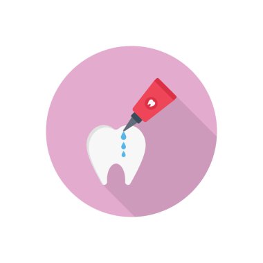 Diş çemberi gölge düz simgesi