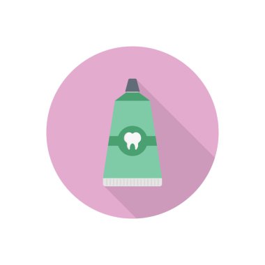 Diş vektörü dairesi düz simgesi