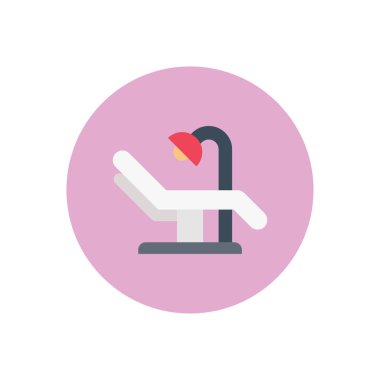 Hasta vektör dairesi düz simgesi