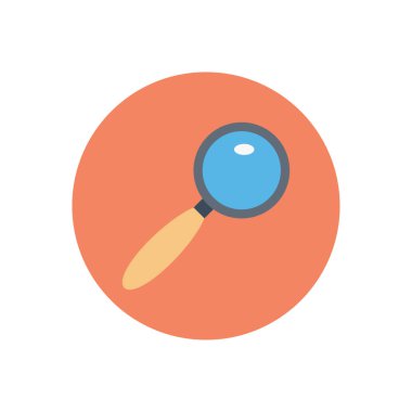 cam vektör dairesi düz simgesi