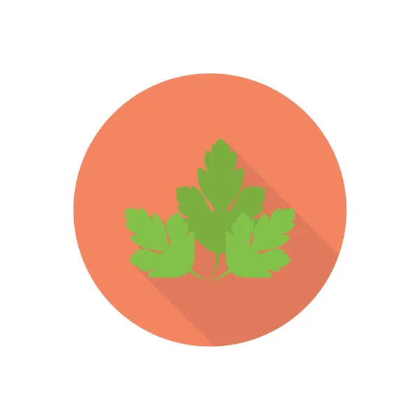 Verde Círculo Sombra Icono Plano — Vector de stock