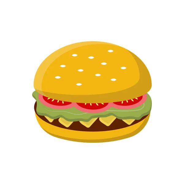 Fast Food Vektor Flache Farbe Symbol — Stockvektor