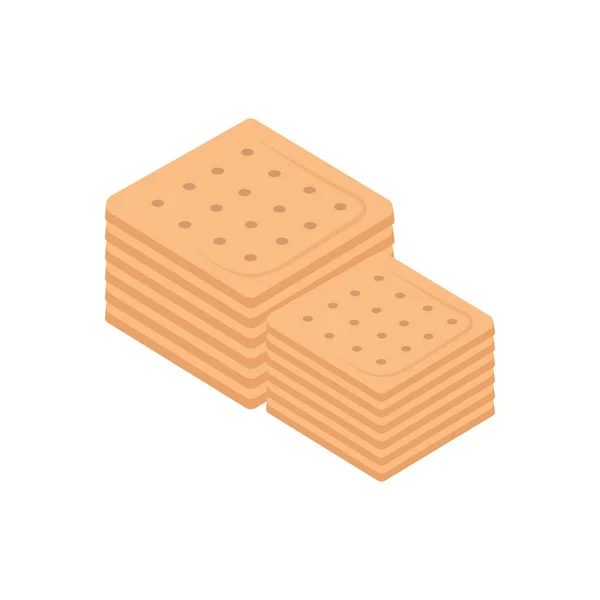 Biscuit Vector Icono Color Plano — Archivo Imágenes Vectoriales