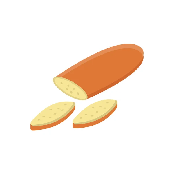 Loaf Vector Icono Color Plano — Vector de stock