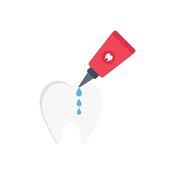 Vector Dientes Icono Color Plano — Vector de stock