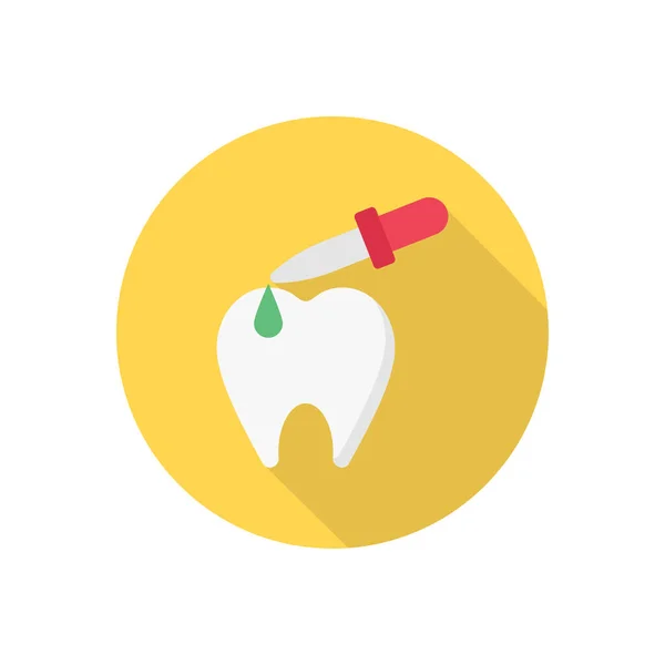 Зубне Коло Тінь Плоска Іконка — стоковий вектор