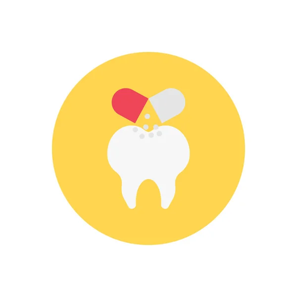 Zahnvektor Kreis Flaches Symbol — Stockvektor