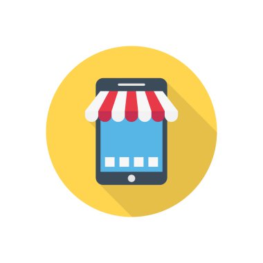 hareketli daire gölge düz simgesi