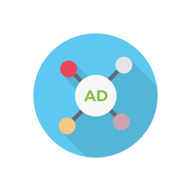 ağ çemberi düz simgesi