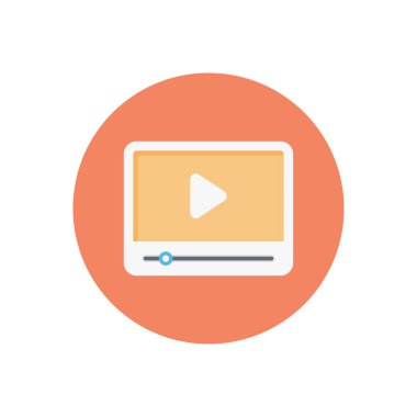 ad vektör dairesi düz simgesi