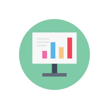 grafik vektör dairesi düz simgesi