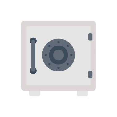 kasa vektörü düz renk simgesi