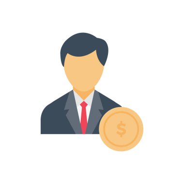 çalışan vektör düz renk simgesi