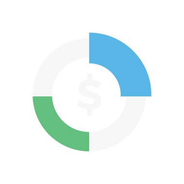 Dolar vektörü düz renk simgesi