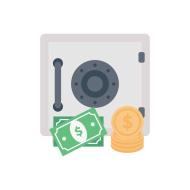 dolap vektörü düz renk simgesi