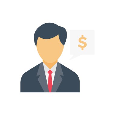 çalışan vektör düz renk simgesi