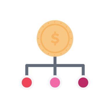 ağ vektörü düz renk simgesi