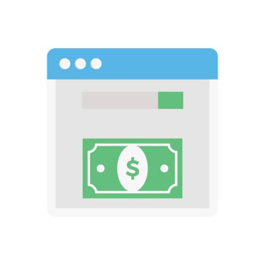 bankacılık vektörü düz renk simgesi