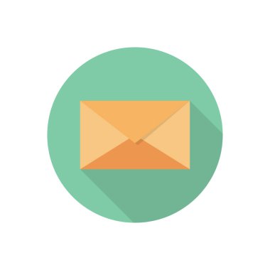 ileti çemberi düz simgesi