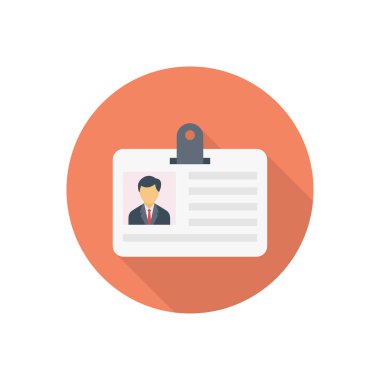 kart halka gölge düz simgesi