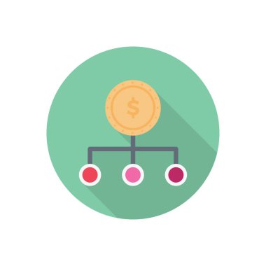 ağ çemberi düz simgesi