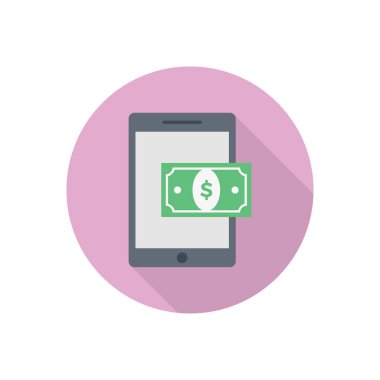 bankacılık çemberi gölge düz simgesi