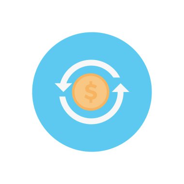 değişim vektörü dairesi düz simgesi