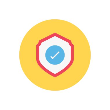 vektör dairesi düz simgesini kilitle