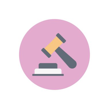 Law vektör dairesi düz simgesi