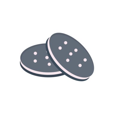 çerez vektörü düz renk simgesi