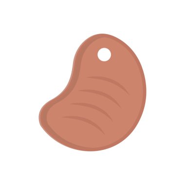 Biftek vektörü düz renk simgesi