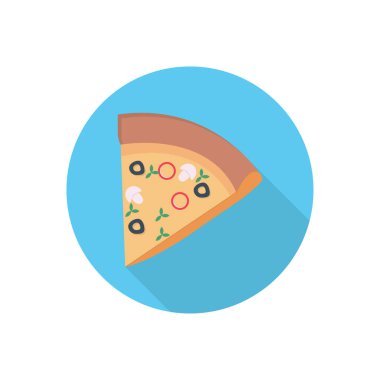 Fast food çemberi düz gölge simgesi